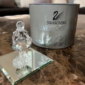 Swarovski Silver Crystal Vintage Little Red Riding Hood #191695 Figurine